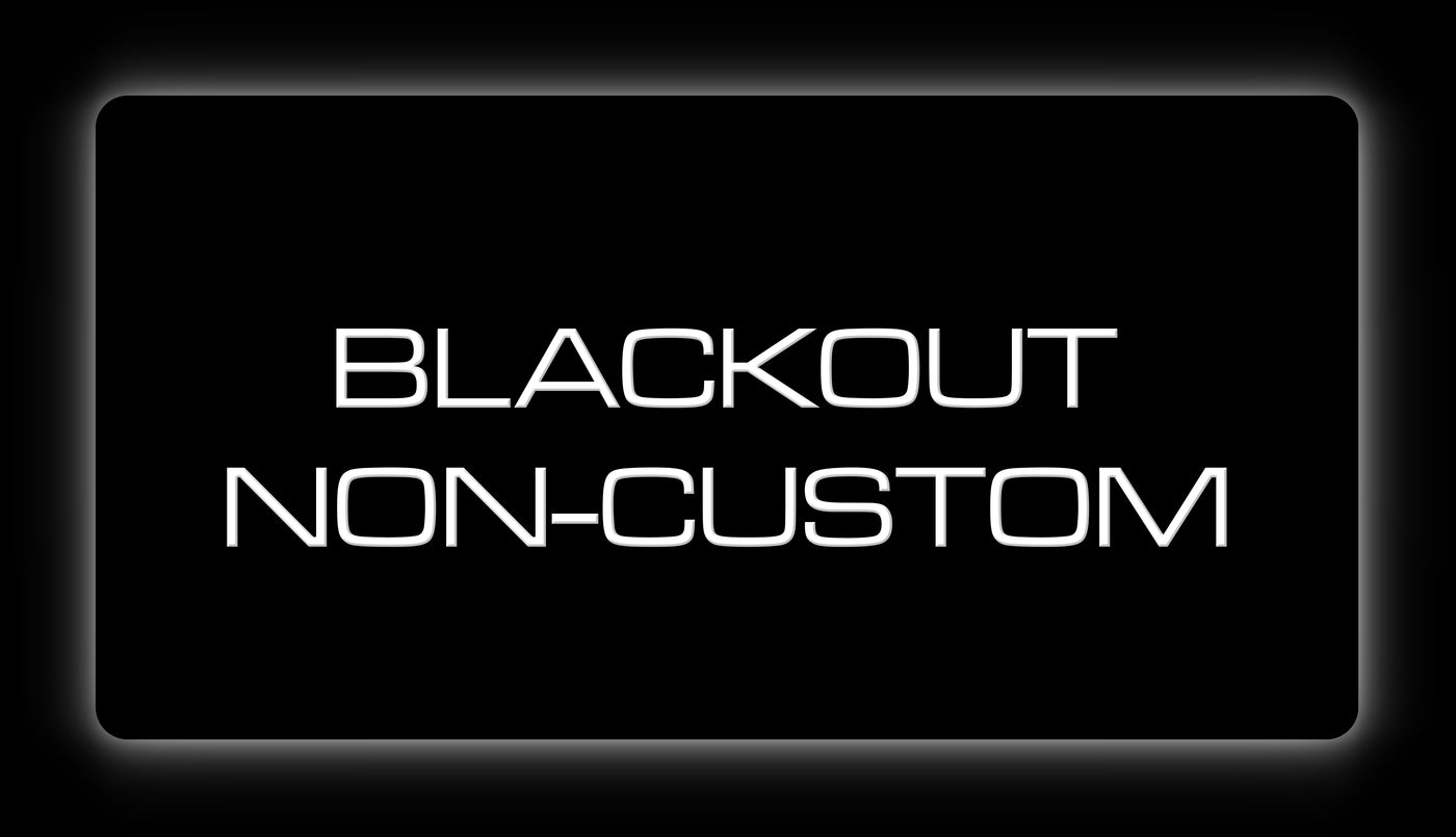 Blackout Magnetic License Plate Cover Non-Custom