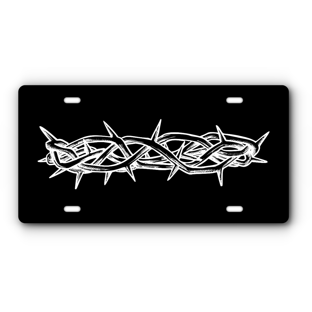 Christ is King Vanity Aluminum License Plate - Black