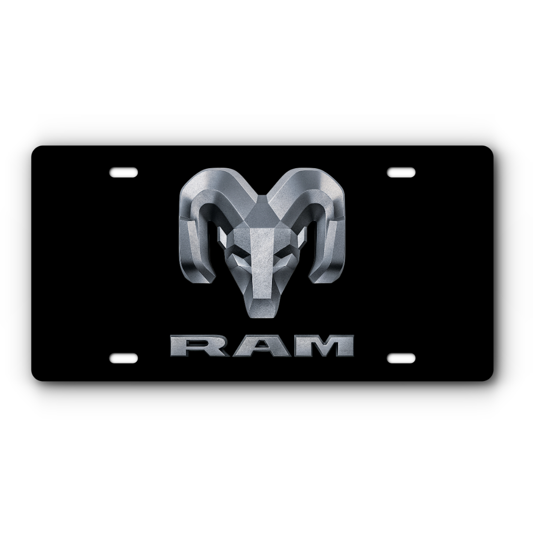 RAM – Black vanity aluminum license plate