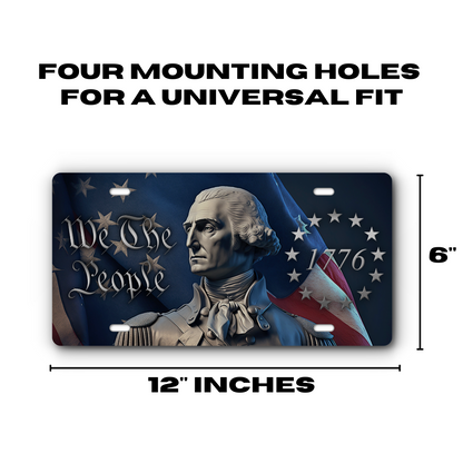 We The People – George Washington 1776 plate size: 12 x 6 inches with four mounting holes