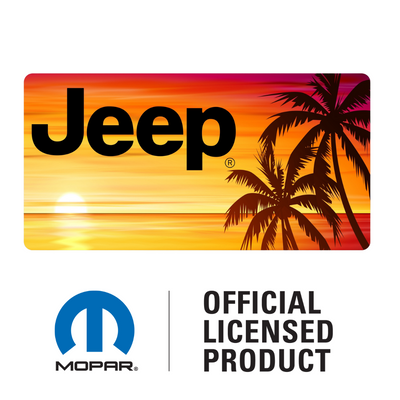 Jeep Sunset Vanity Plate & Magnetic Plate Cover - Mopar Officialy Licensed
