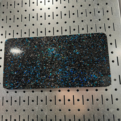 Real forged carbon plate cover with blue flake