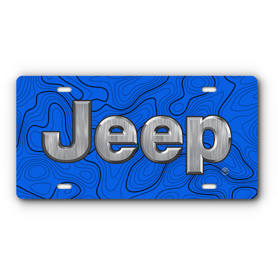 Jeep Topographical Vanity Aluminum License Plate