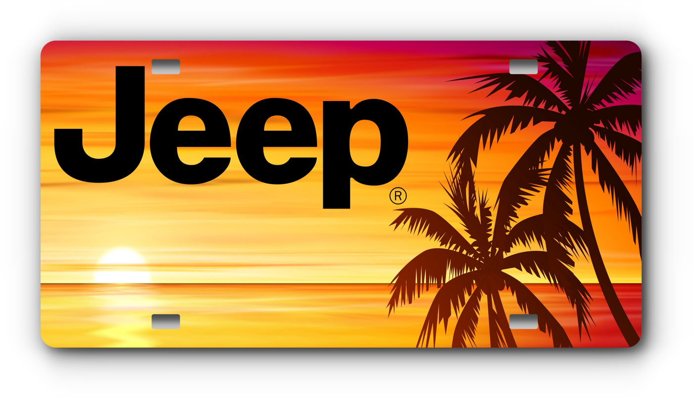 Jeep Sunset Vanity Plate & Magnetic Plate Cover - Mopar Officialy Licensed