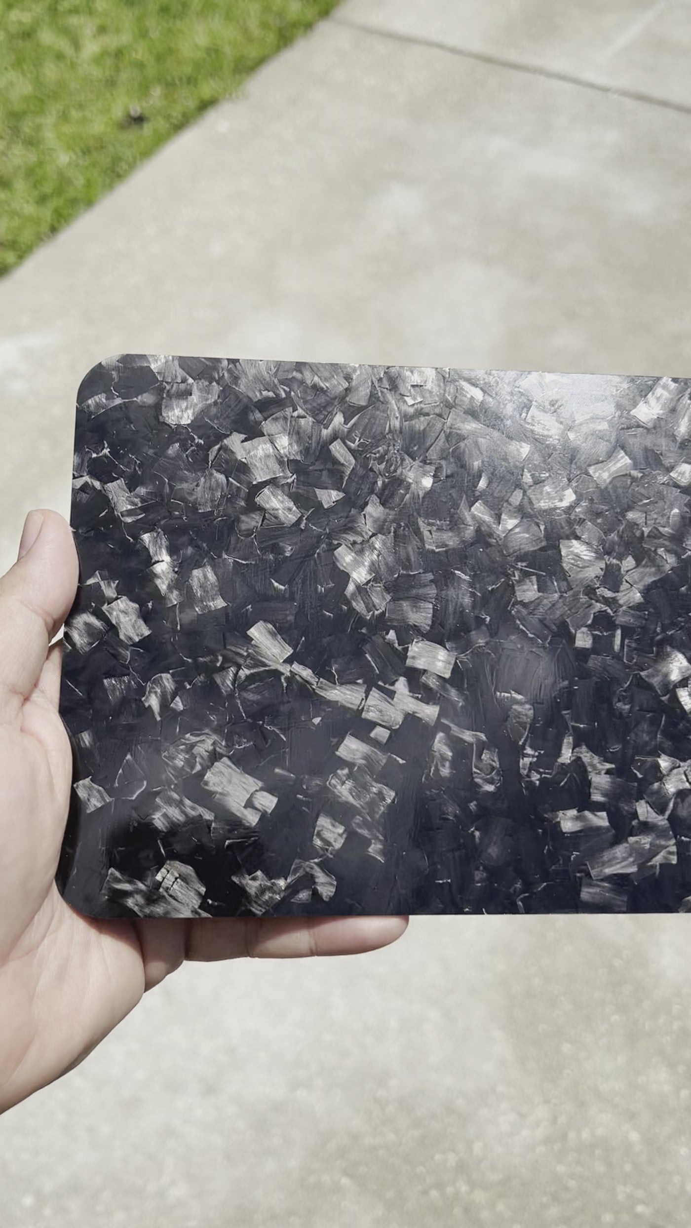 100% Real Carbon Fiber Magnetic Plate Cover - Double Sided