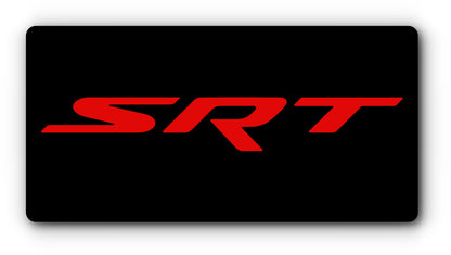 Dodge SRT magnetic plate cover in black with red SRT logo