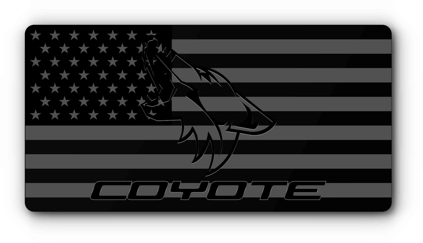 Coyote Flag Magnetic License Plate Cover - Various Colors