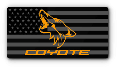 Coyote Flag Magnetic License Plate Cover - Various Colors