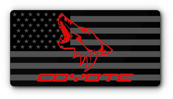 Coyote Flag Magnetic License Plate Cover - Various Colors