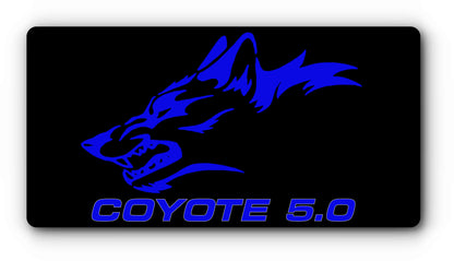 Coyote 5.0 magnetic plate cover in Deep Blue on black