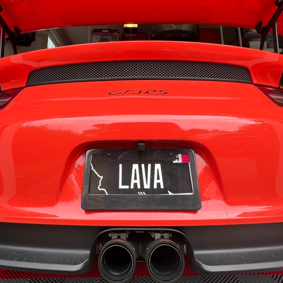 Carbon Fiber License Plate Frame - Covert State