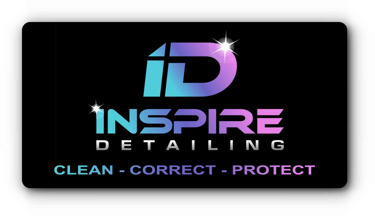 Custom magnetic plate cover with a detailing shop logo on black