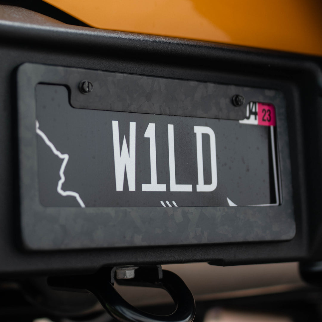 Z-Auto.doc 2-Pack Carbon Fiber Look License Plate Frames With Screws – Powder Coated Aluminum
