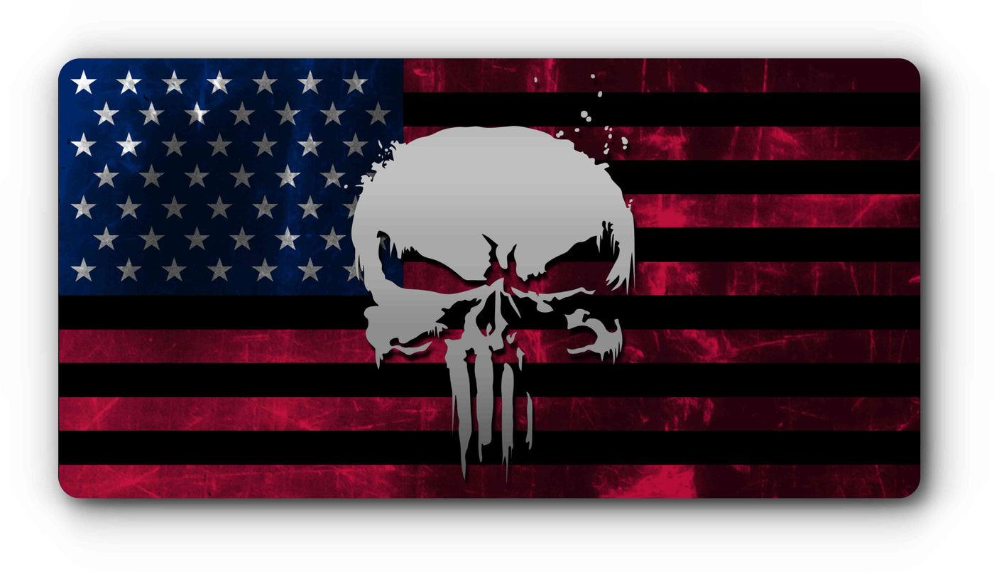 Patriotic License Plate Covers - Magnetic and With Mounting Holes