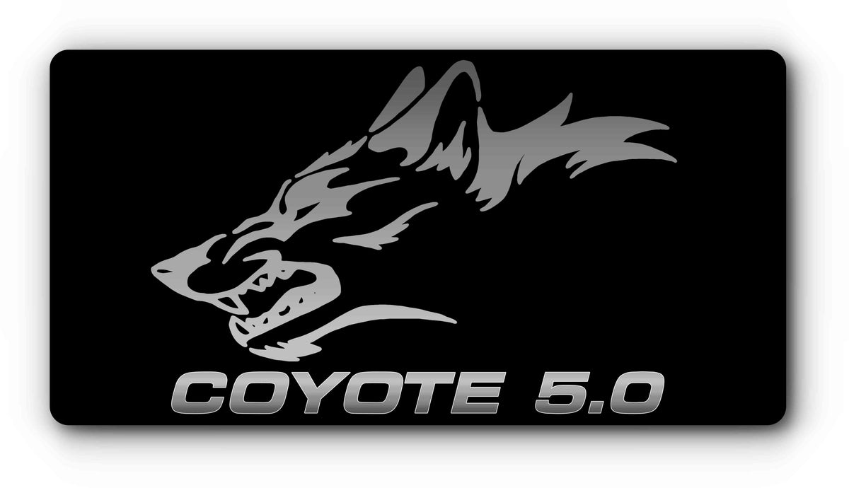 Coyote 5.0 magnetic plate cover in silver on black