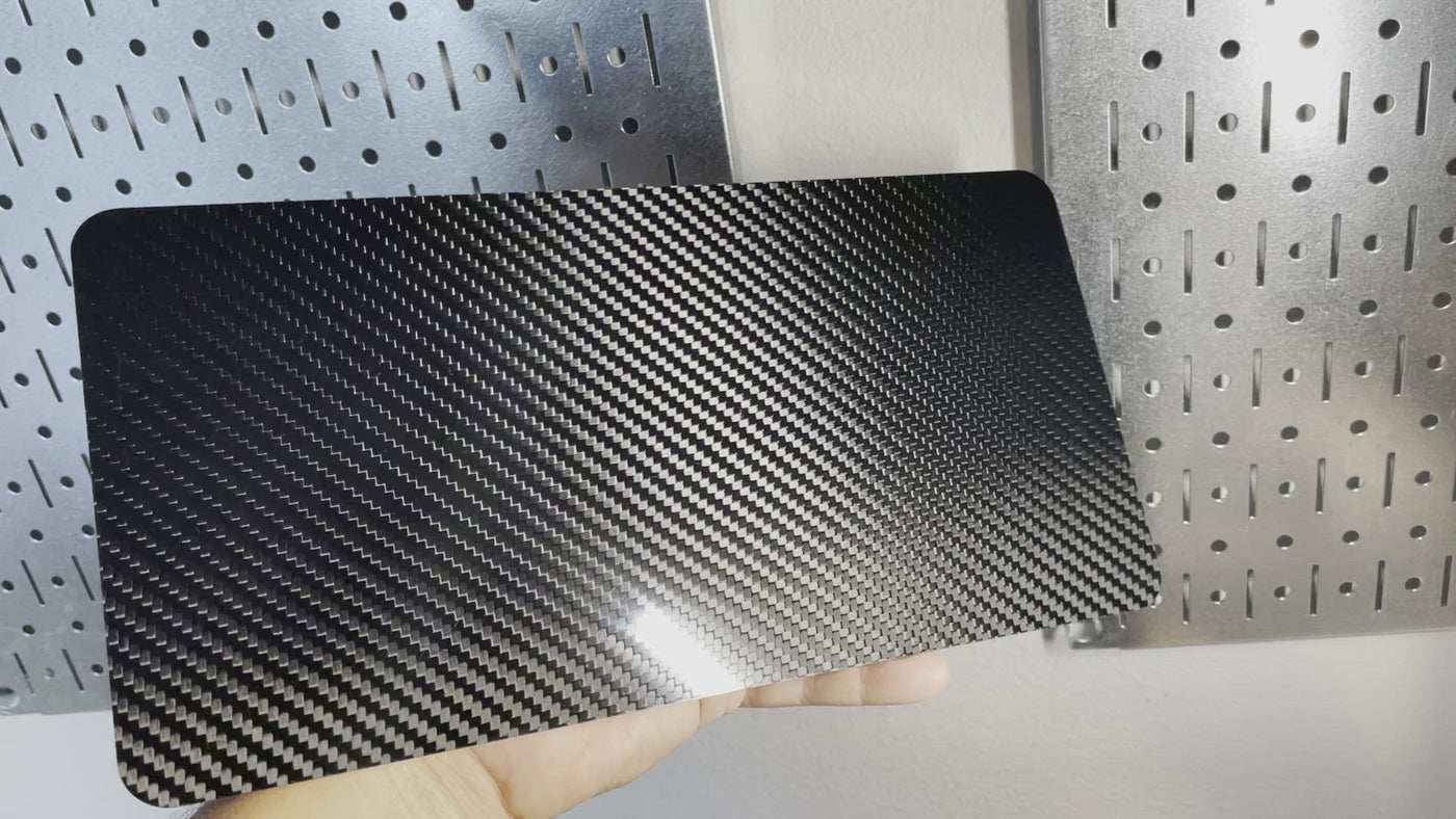 100% Real Carbon Fiber Magnetic Plate Cover - Double Sided